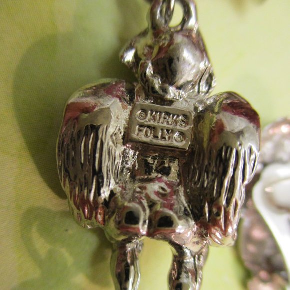 KIRK'S FOLLY Cherub Floral Heart Jewelry Set ~ Vintage Winged Cherub Set - Picture 12 of 14